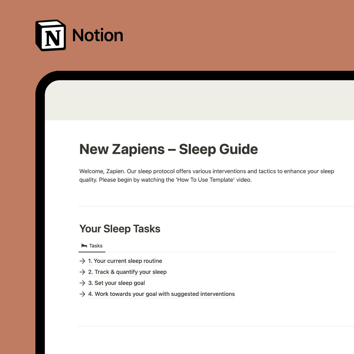 New Zapiens – Sleep Guide